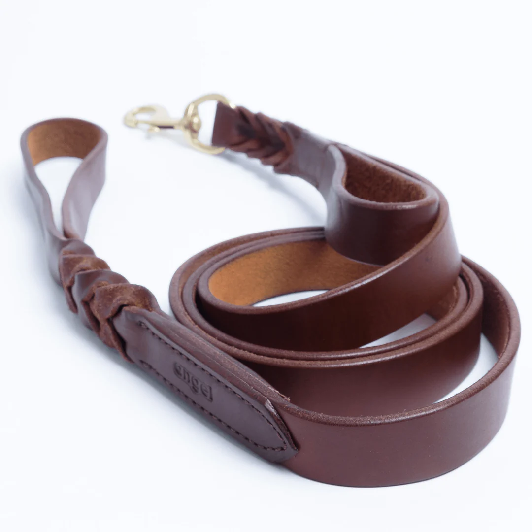 brown Leather Dallas Leash